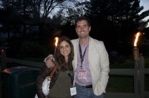 NewEnglandFilm.com founder (and The Independent's board president) Michele Meek (left) with ITVFest's Philip Gilpin 