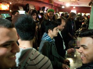 Gamers playing Street Fight at Chinatown Fair