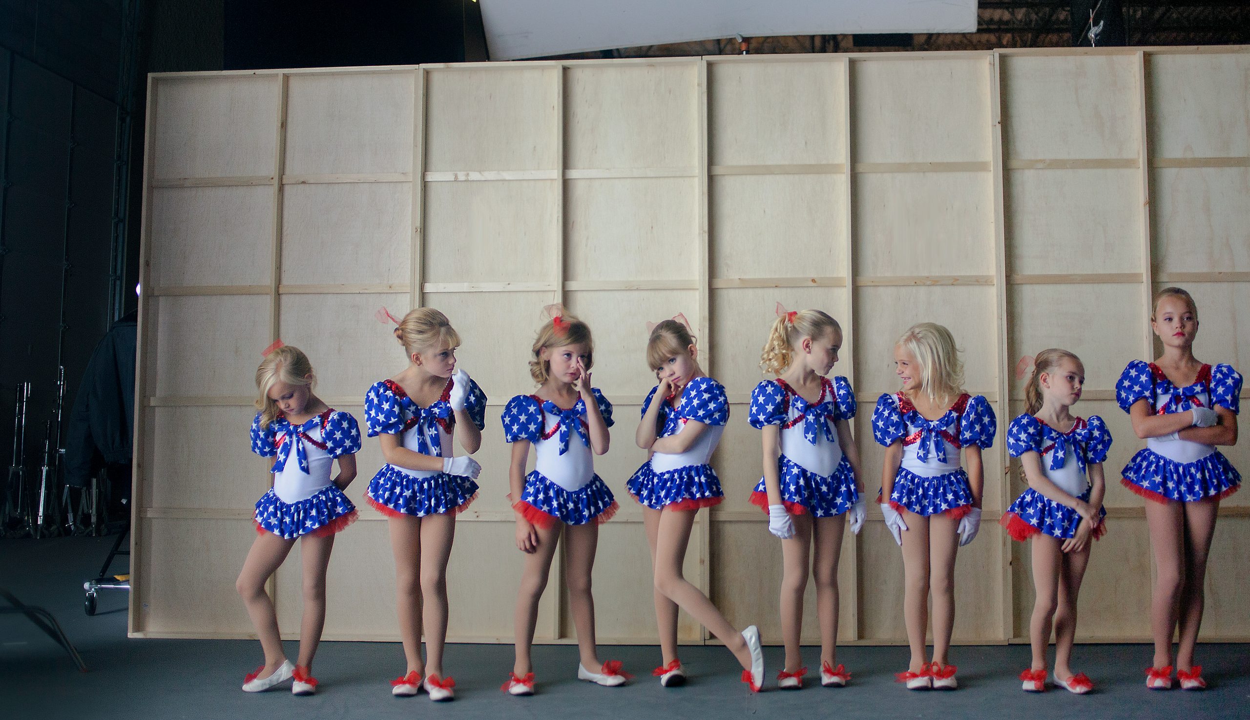 Girls line up to audition in Kitty Green's documentary Casting JonBenet.