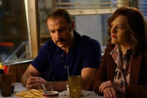 Liev Schreiber and Elizabeth Moss in "Chuck"