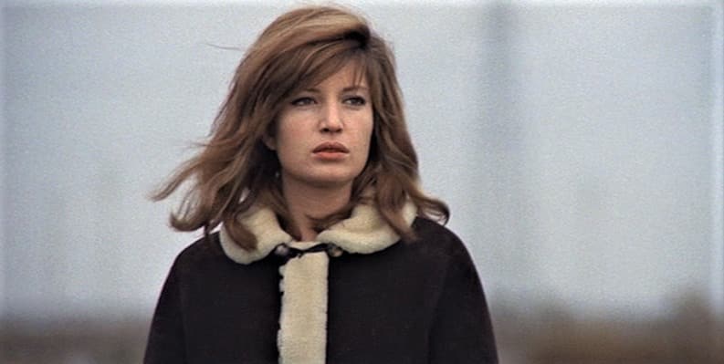 Portrait of Monica Vitti in Red Dessert