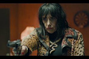 Queen Mary (Rosemary Hochschild) gets angry in The Queen of Hollywood Blvd.