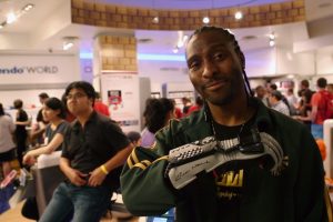 Power Glove enthusiast Triforce proudly displays his Power Glove in the documentary The Power of Glove.