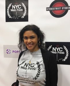 Lauren Atkins at the opening day of 2017's NYC Web Fest 