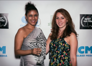 Two women at a networking party