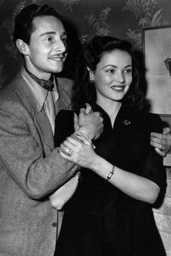 Actress Gene Tierney and her husband Oleg Cassini