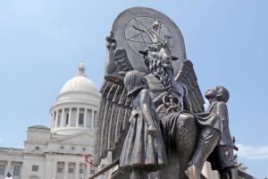 The statue of Baphomet prominently featured in the documentary Hail Satan? which opened the 2019 Boston Underground Film Festival.