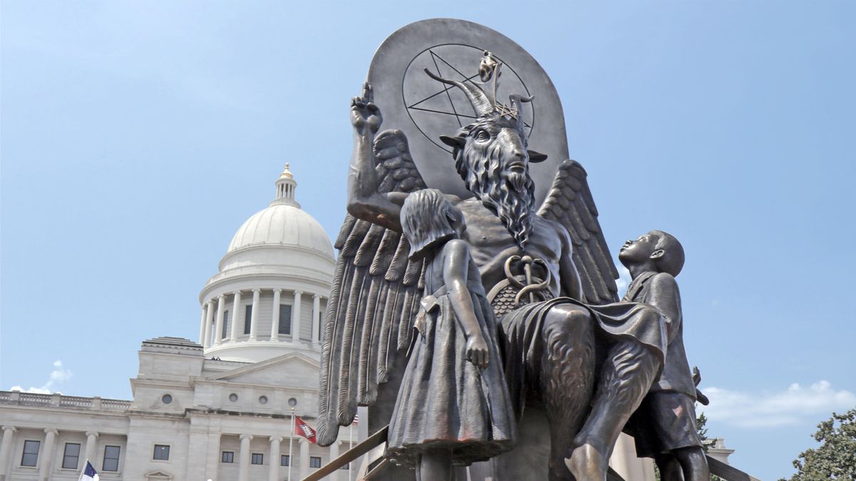 The statue of Baphomet prominently featured in the documentary Hail Satan? which opened the 2019 Boston Underground Film Festival.
