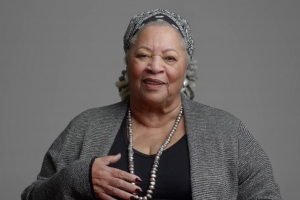 A still of Toni Morrison smiling from the documentary Toni Morrison: The Pieces I Am