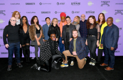 The cast and crew of the documentary Disclosure: Trans Lives on Screen