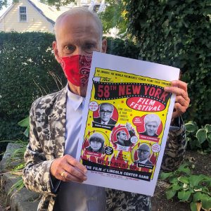 John Waters and poster for the New York Film Festival.