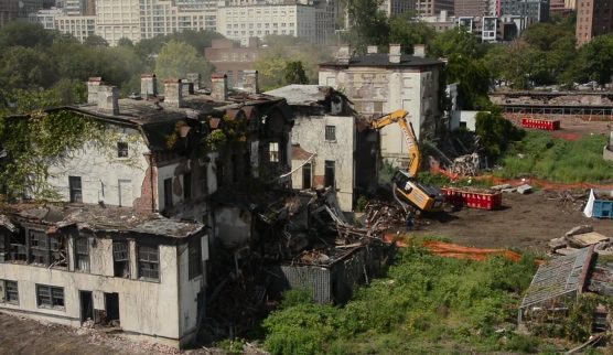 Row homes being demolished