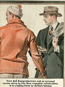 A standard ad with two men by Leyendecker.