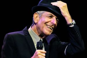 Leonard Cohen Doffing his hat