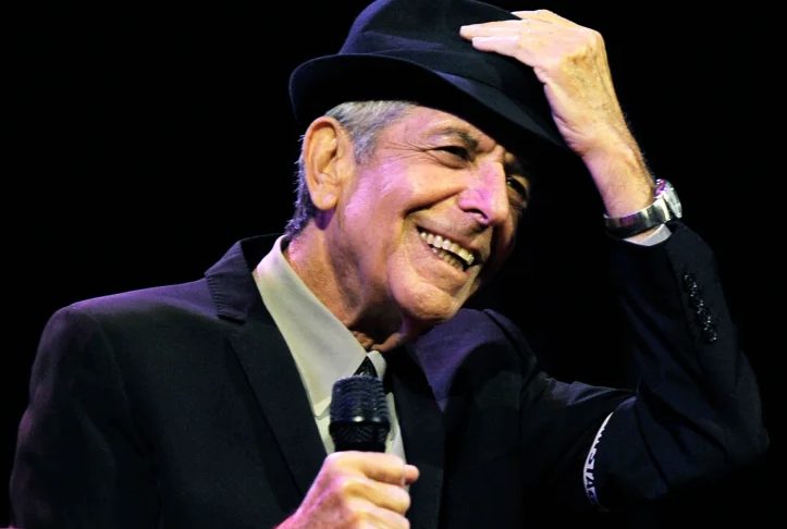 Leonard Cohen Doffing his hat