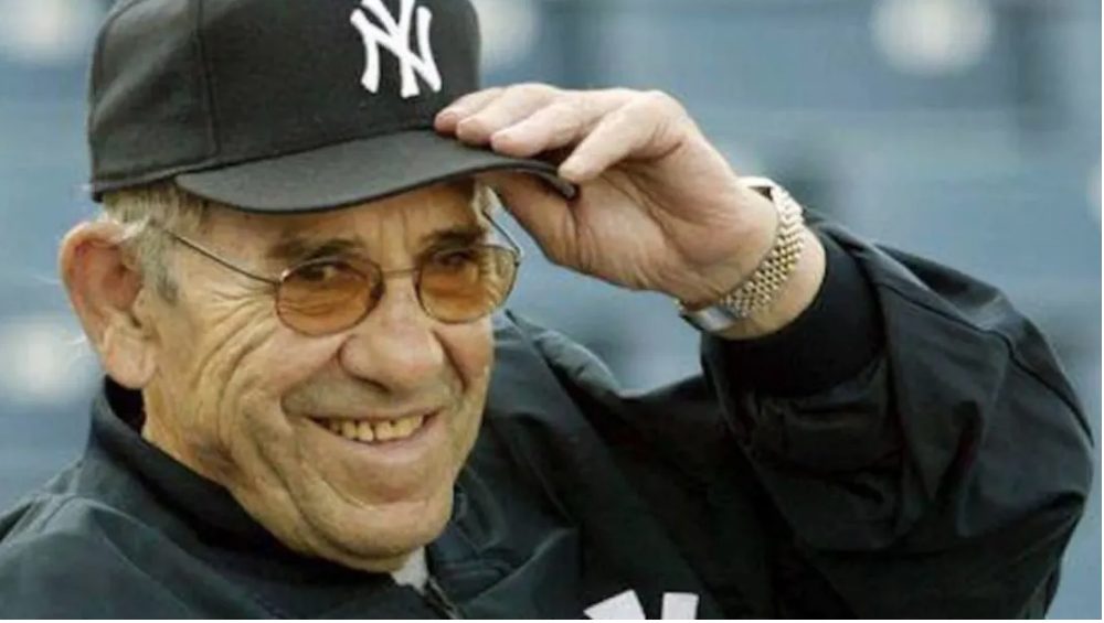 Yogi Berra back in Yankees uniform