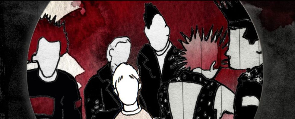 Drawing of band without faces