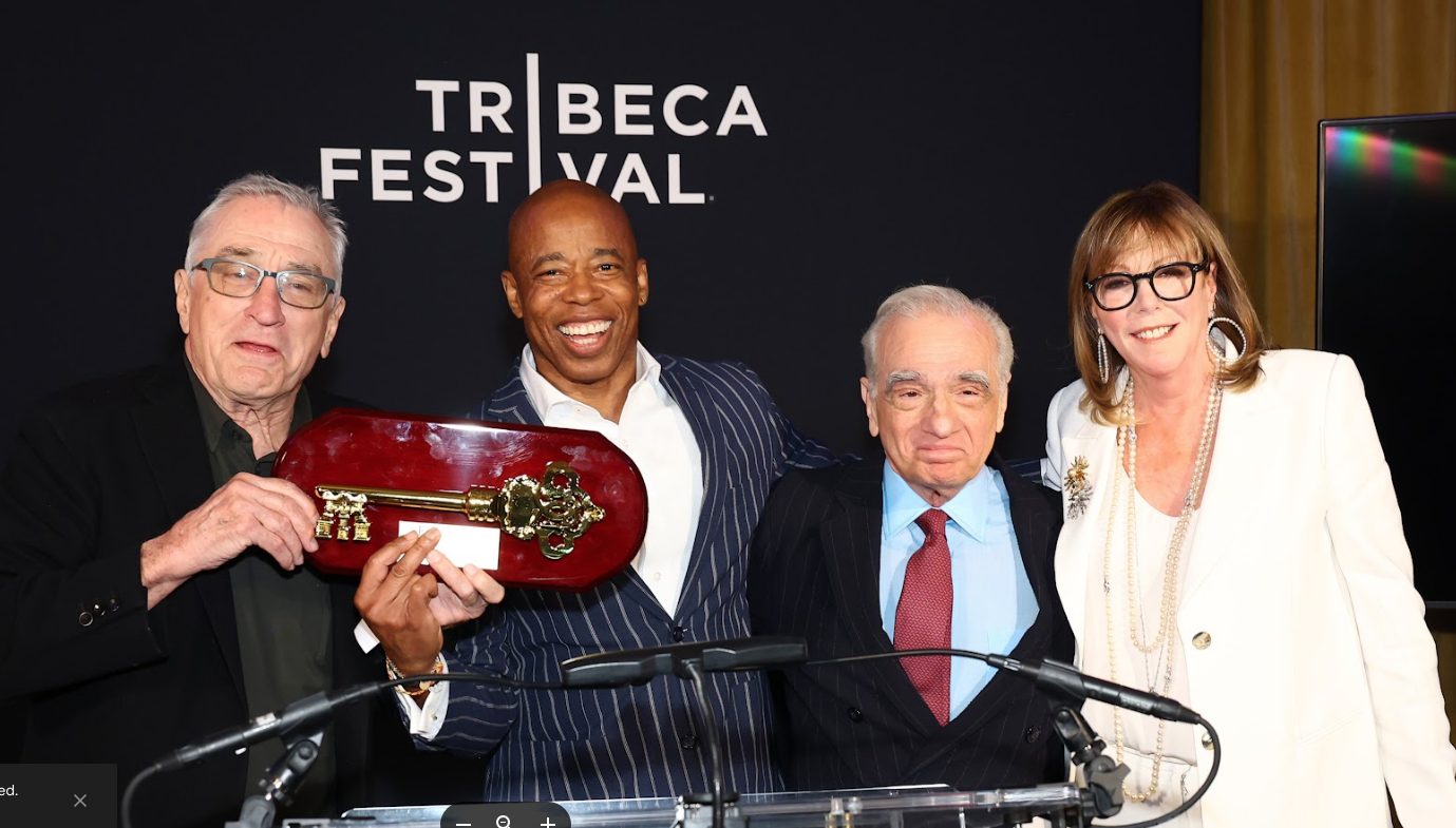 Robert De Niro, NYC Mayor Eric Adams, Martin Scorsese, Jane Rosenthal.