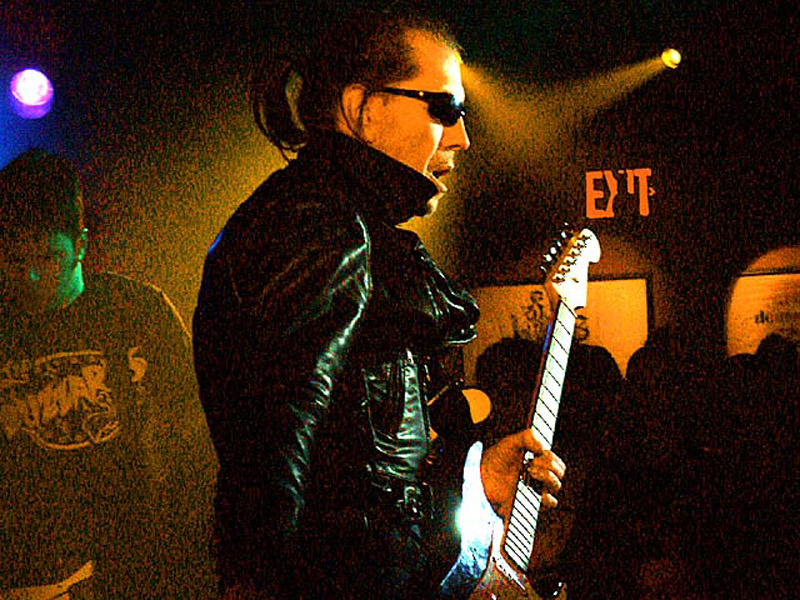 Guitarist Link Wray photographed at The Village Underground in NYC on 3-8-03 by Anthony Pepitone