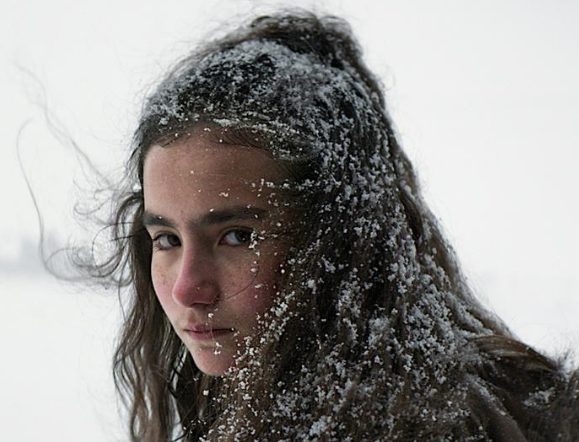 Girl in snow.