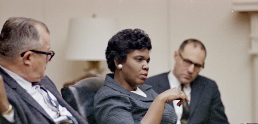 Barbara Jordan and two men