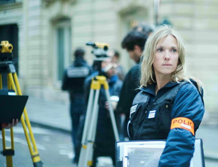 Police at crime scene.