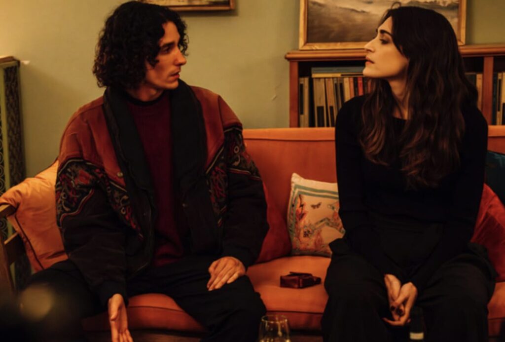 Man and woman talking