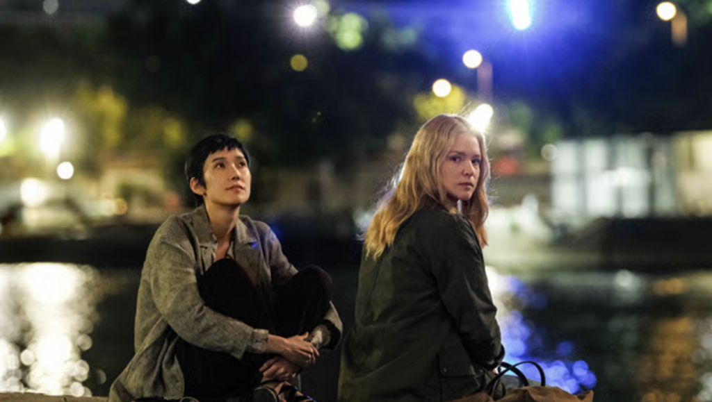 Two women on a boat.